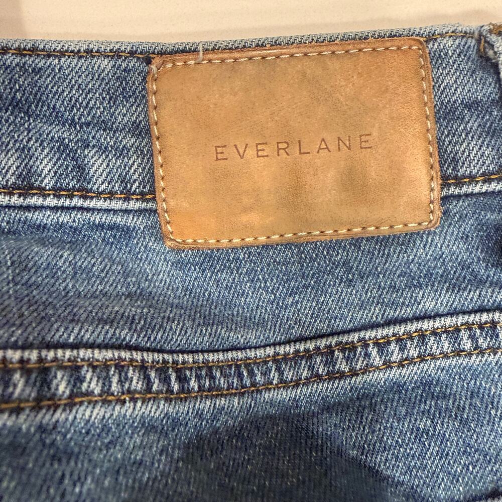 Everlane The Way High Jeans 27 Medium Wash Straight Leg Denim Organic Cotton - Picture 4 of 8